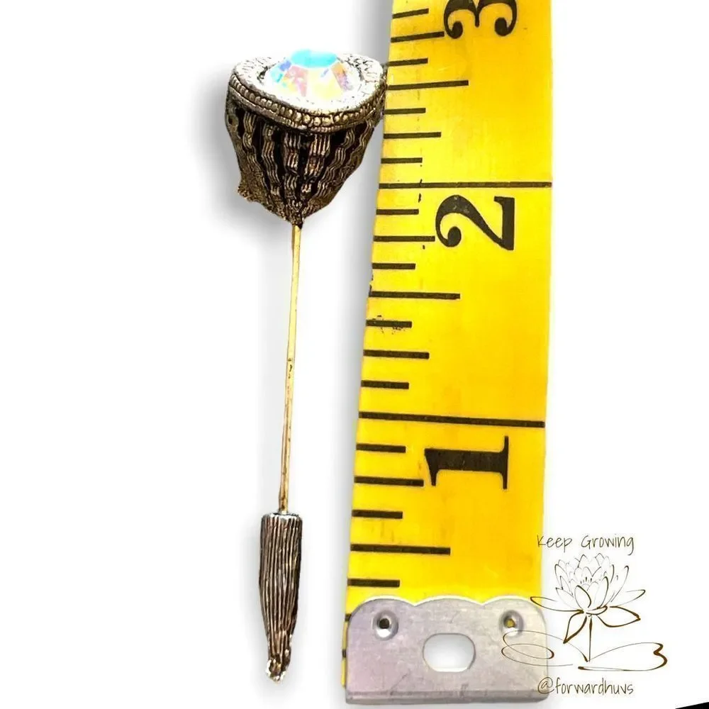 Aurora Borealis Vintage Billard Signed Stick Pin